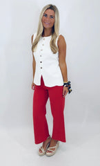 Slim Wide Leg Jean – Red Hot