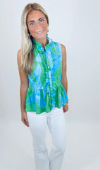 Flounce Factor Top (green)