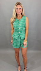 Tweed & Tinsel Short (green)
