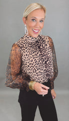 Wild Whimsy Bow Blouse