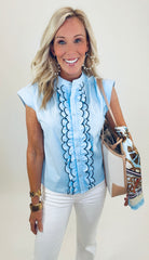 Sunday in Savannah Top (blue)
