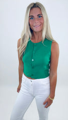 Button Up Babe Top (green)