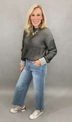 Scissor Cut Slim Wide Leg (med denim)