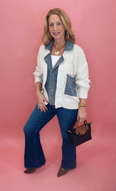 Denim Remix Cardigan