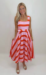 Sunset Sorbet Midi Dress