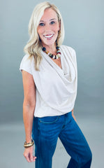 Current Affair Top (sand)