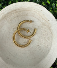 Twisted Luxe Hoop Earring