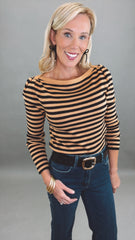 Savvy Stripe Top (black)