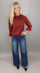 Micro Patch Pocket Wide Leg Jean