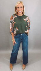 Evening Petal Top (olive)