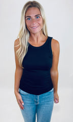 Reversible Ribbed Tank Top (black)