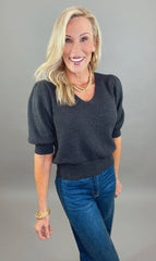 Polished Puff Sweater (charcoal)