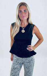 Double Take Peplum Top