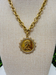Crown Medallion Necklace