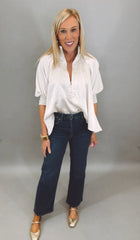 Zip Vogue Top (cream)