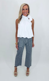 High Rise Utility Jean (black gingham)