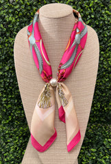 Pearl Lock Scarf Necklace
