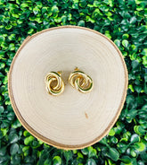 Golden Link Stud Earring