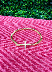 Curve Cross Bracelet