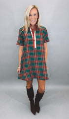 Plaid About You Dress (green)