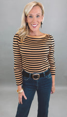 Savvy Stripe Top (black)