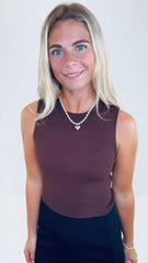 City Sleek Tank (coffee bean)