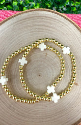 Color Cross Bracelet (Gold Dipped)