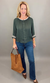 Sutton Blouse (forest green)