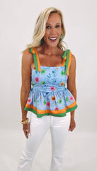 Palm Springs Pop Top (chambray)