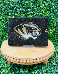 Mizzou Tiger Beaded Pouch