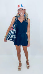 Weekend Reset Romper (navy)