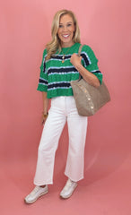 Classic Coast Stripe Sweater (green)