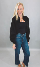 Signature Shrug Sweater (black)