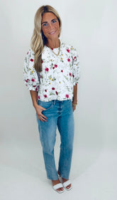 Bowed Straight Leg Jean