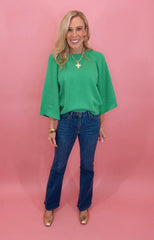 Off-Duty Fave Sweater (green)