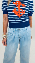 Lightweight Pleated Denim