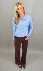 Off Duty Darling Cardigan (dusty blue)