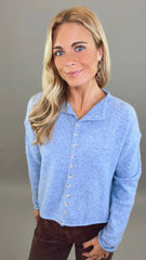 Off Duty Darling Cardigan (dusty blue)