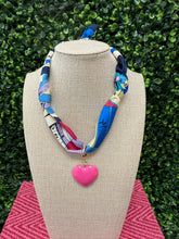 Bubblegum Heart Scarf Necklace