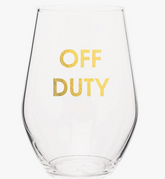 Off Duty Wine Glass