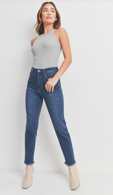 Straight with Hem Bust (dk denim)