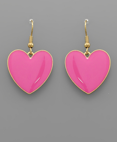 Dainty Heart Earring (pink)
