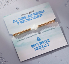 Holy Water Gold Cross Bracelet