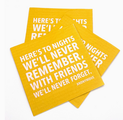 Nights we'll Never Remember Cocktail Napkin