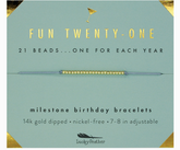 Fun Twenty One Birthday Bracelet