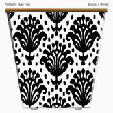 Cache Pot Candle (ikat fan/blk/wht) Cool Citrus Basil