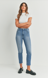 Clean Slender Straight Jean (medium denim)
