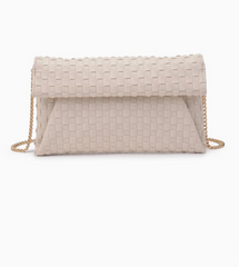 Priscilla Woven Clutch (ivory)