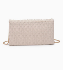 Priscilla Woven Clutch (ivory)