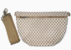 Woven Bum Bag (check tan)
